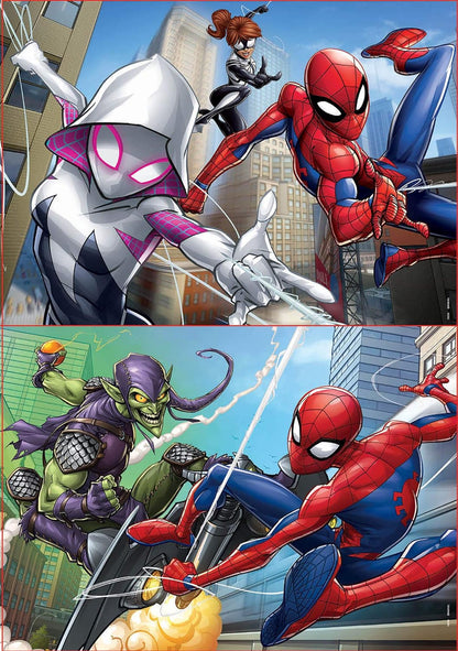 Educa - Puzzle 48 Teile für Kinder ab 4 Jahren | 2x48 Spider-Man Puzzle, Abwechslungsreich, Marvel, Puzzleset, Kinderpuzzle (18099