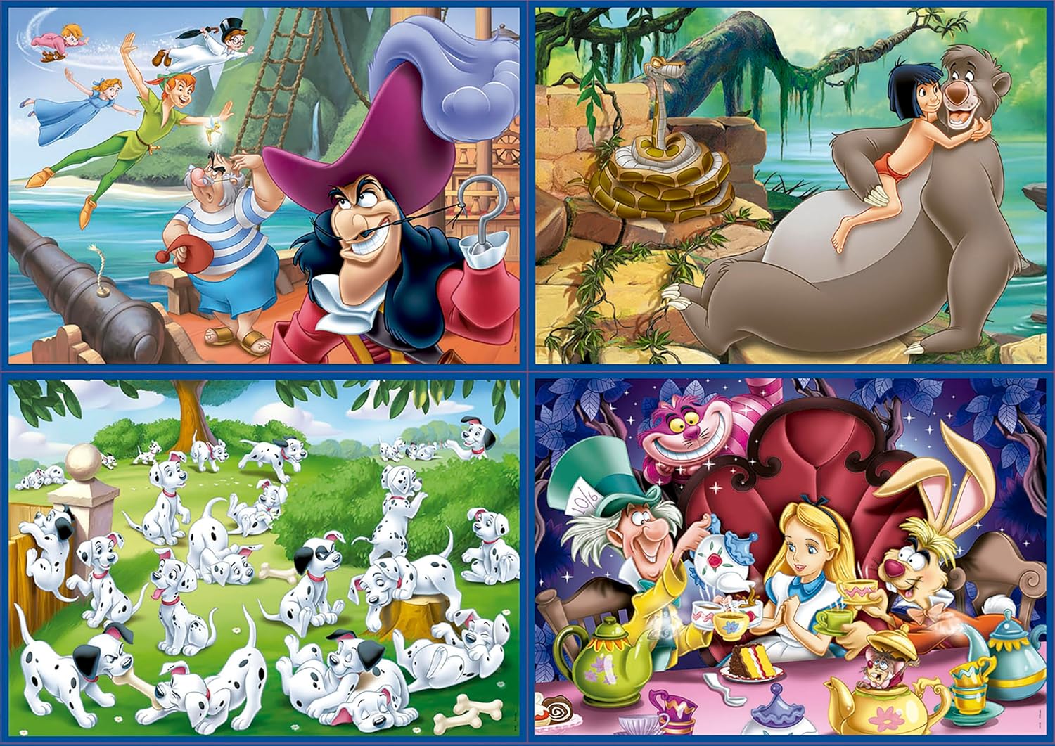 Educa - Disney klassieker, 4-in-1 puzzelset met 50/80/100/150 stukjes, voor kinderen vanaf 5 jaar, puzzel (18105