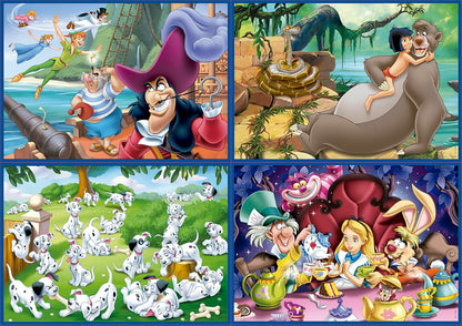 Educa - Disney klassieker, 4-in-1 puzzelset met 50/80/100/150 stukjes, voor kinderen vanaf 5 jaar, puzzel (18105