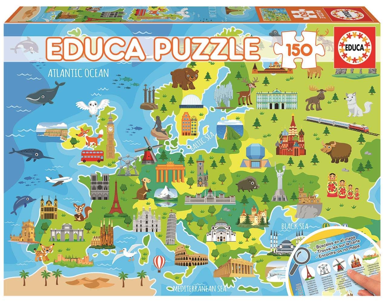Educa 18607 Mapa Europa Jigsaw Puzzle, 150 Pieces, Multicoloured
