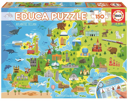 Educa 18607 Mapa Europa Jigsaw Puzzle, 150 Pieces, Multicoloured