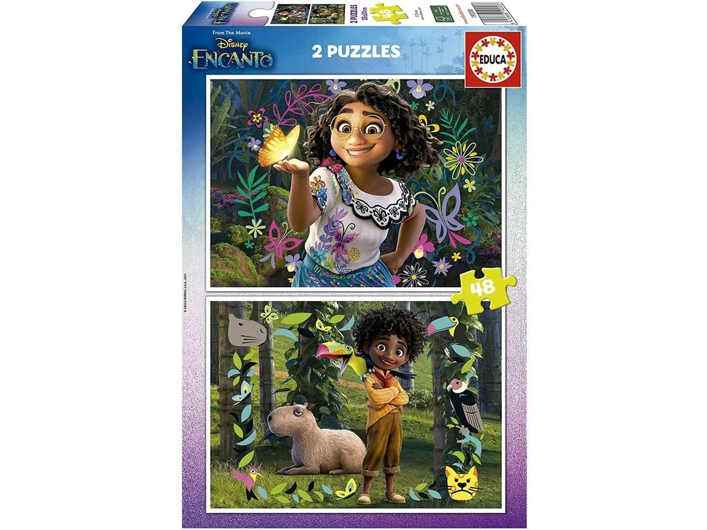 Educa - Puzzle 48 Teile für Kinder ab 4 Jahren | Disney Encanto, 2x48 Teile Puzzle für Kinder ab 4 Jahren, Puzzleset, Kinderpuzzle (19200