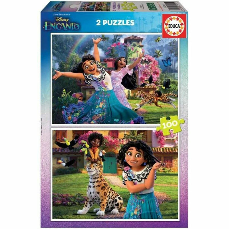 Educa - Puzzle 100 Teile | Disney Encanto, 2x100 Teile Puzzle für Kinder ab 6 Jahren (19201