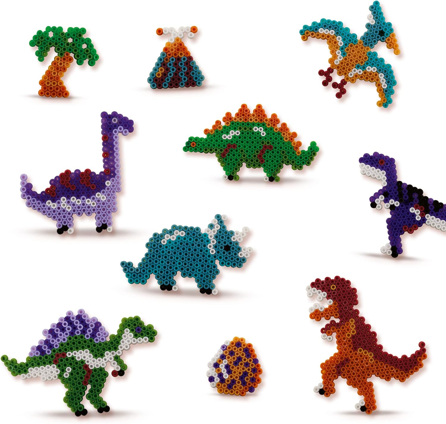 SES Creative 6202 - Iron on Beads - Dino World - Fusible Beads Ironing Beads, Mutiple