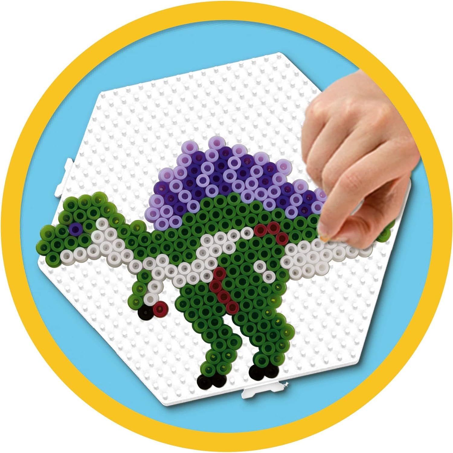 SES Creative 6202 - Iron on Beads - Dino World - Fusible Beads Ironing Beads, Mutiple
