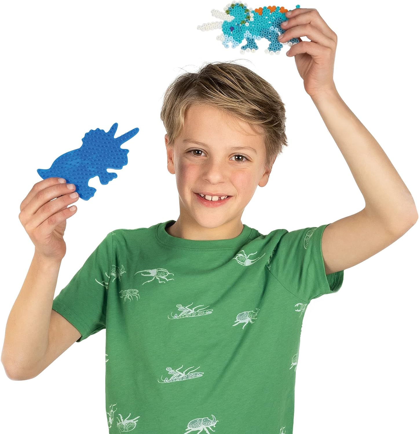 SES Creative 6405 - Green Beedz - Iron on Beads Set Triceratops Dino