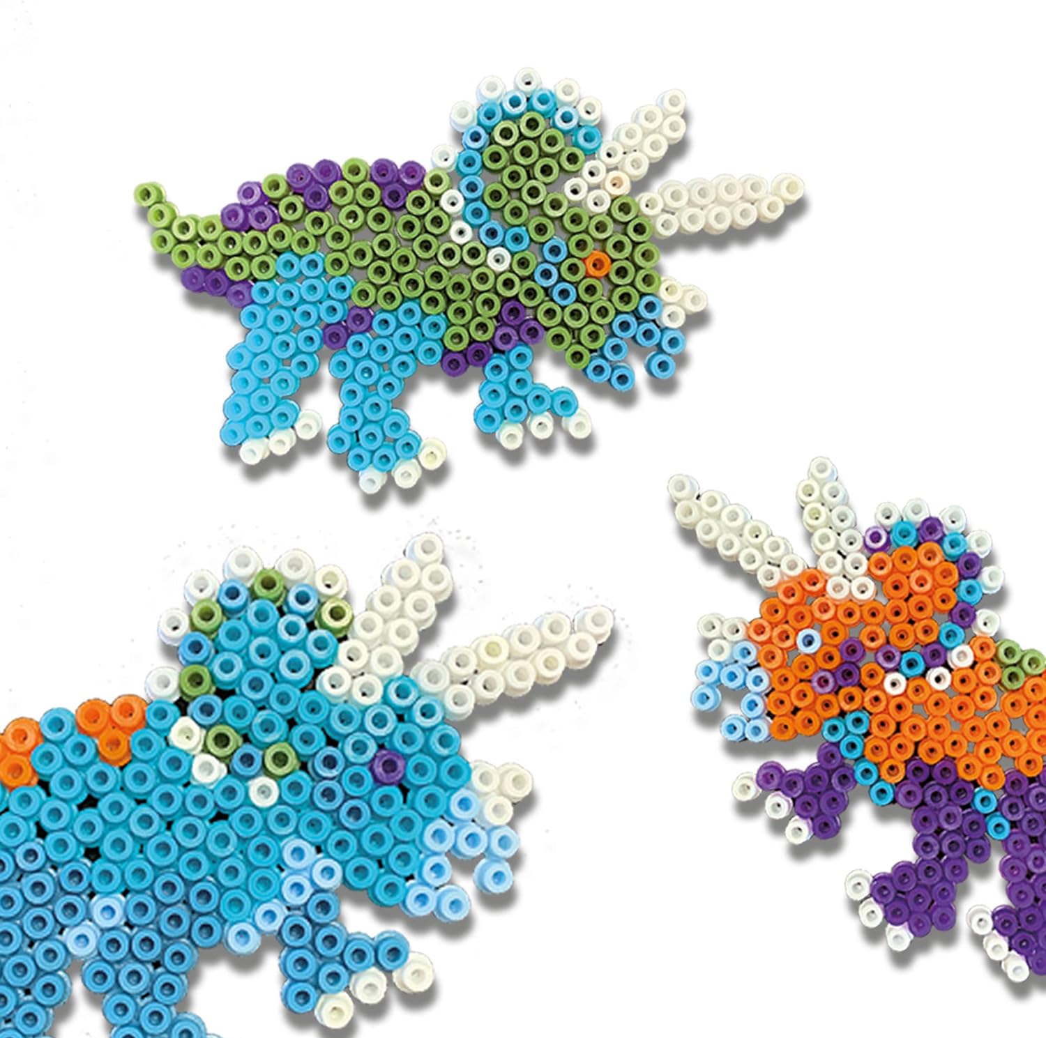 SES Creative 6405 - Green Beedz - Iron on Beads Set Triceratops Dino