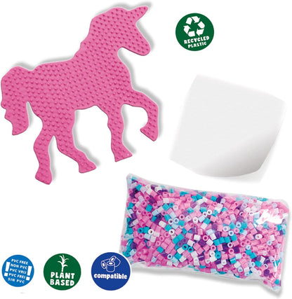 SES Creative 06406 Green Beedz-Iron on Beads Set Unicorn, Multi, One Size