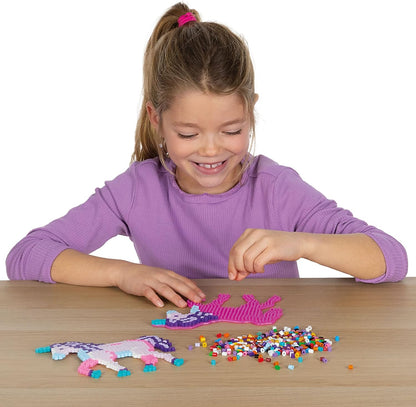SES Creative 06406 Green Beedz-Iron on Beads Set Unicorn, Multi, One Size