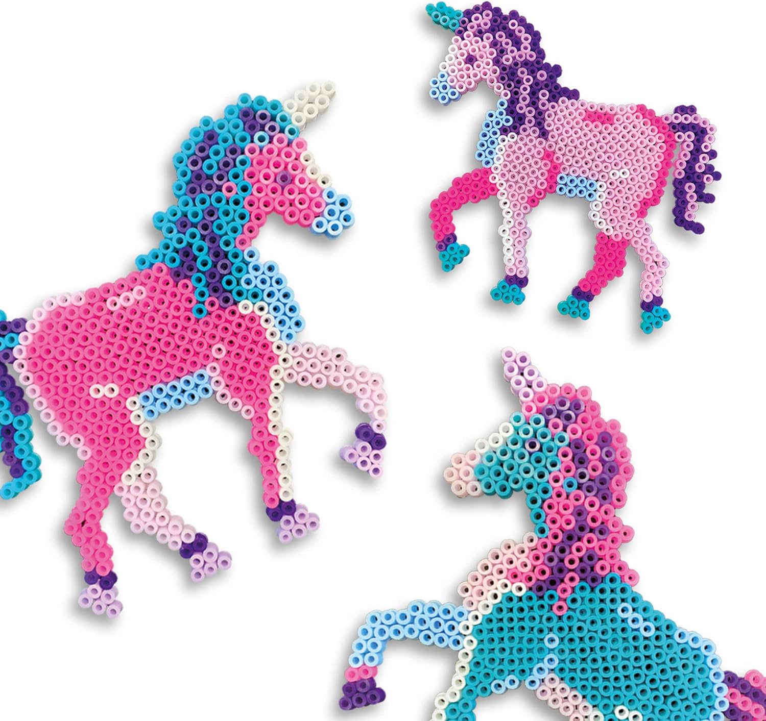 SES Creative 06406 Green Beedz-Iron on Beads Set Unicorn, Multi, One Size