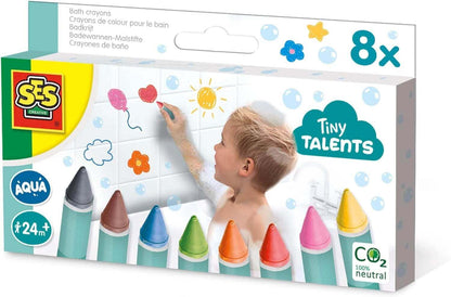 SES Creative 13050, Wasserfestes Malspielzeug für Kinder ab 24 Monate Badewannen-Malstifte