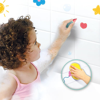 SES Creative 13050, Wasserfestes Malspielzeug für Kinder ab 24 Monate Badewannen-Malstifte