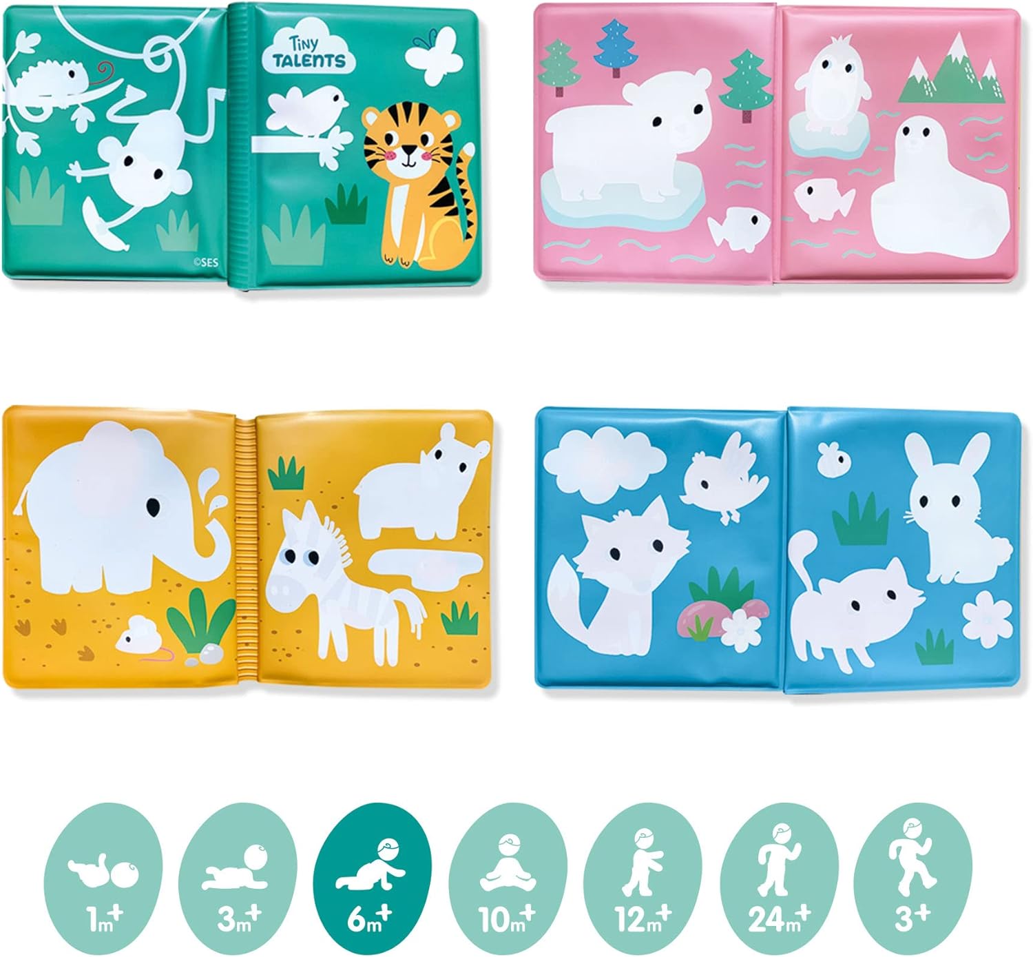 SES Creative 13056 Bath Book-Colouring with Water, Multi, One Size