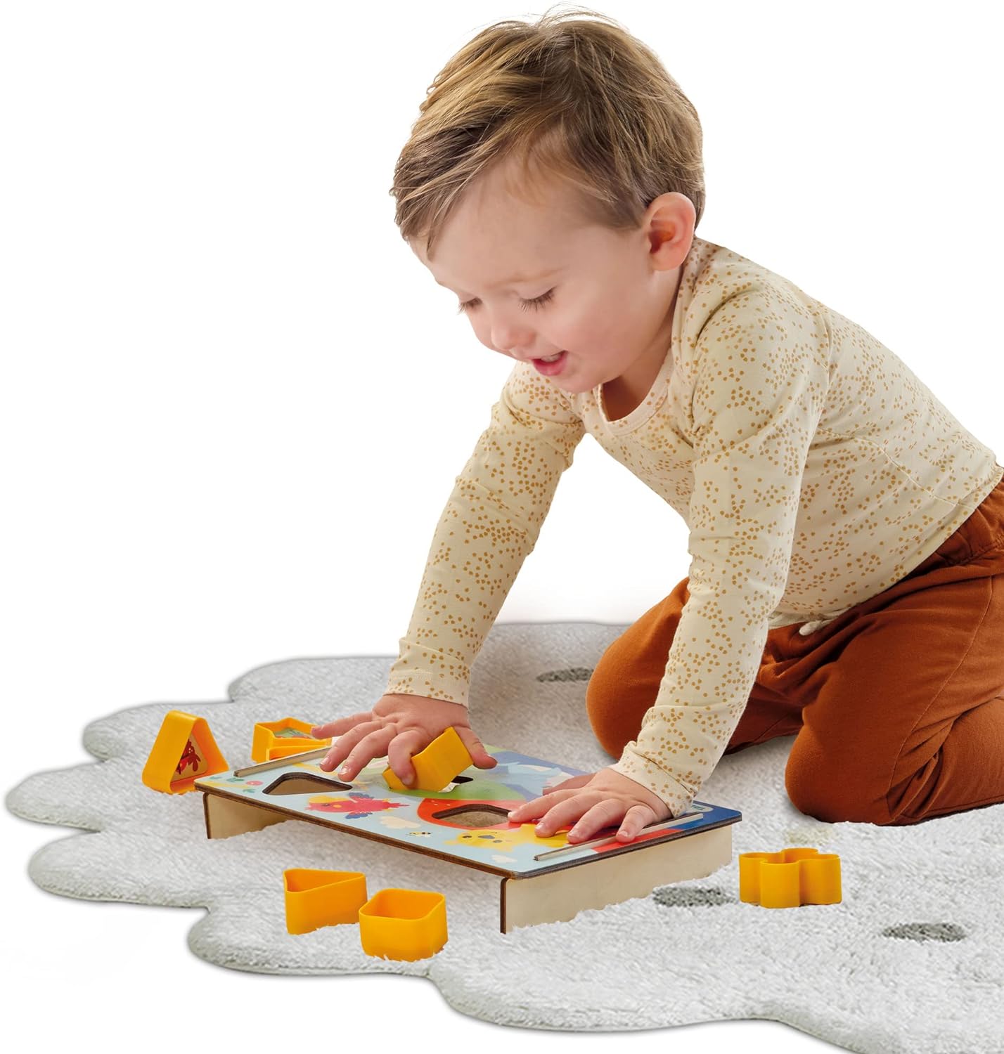 SES Creative 13131 Tiere Formsortier-Puzzle, Mehrfarbig, Small