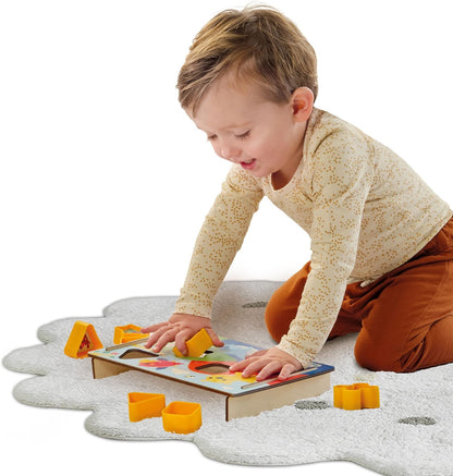SES Creative 13131 Tiere Formsortier-Puzzle, Mehrfarbig, Small