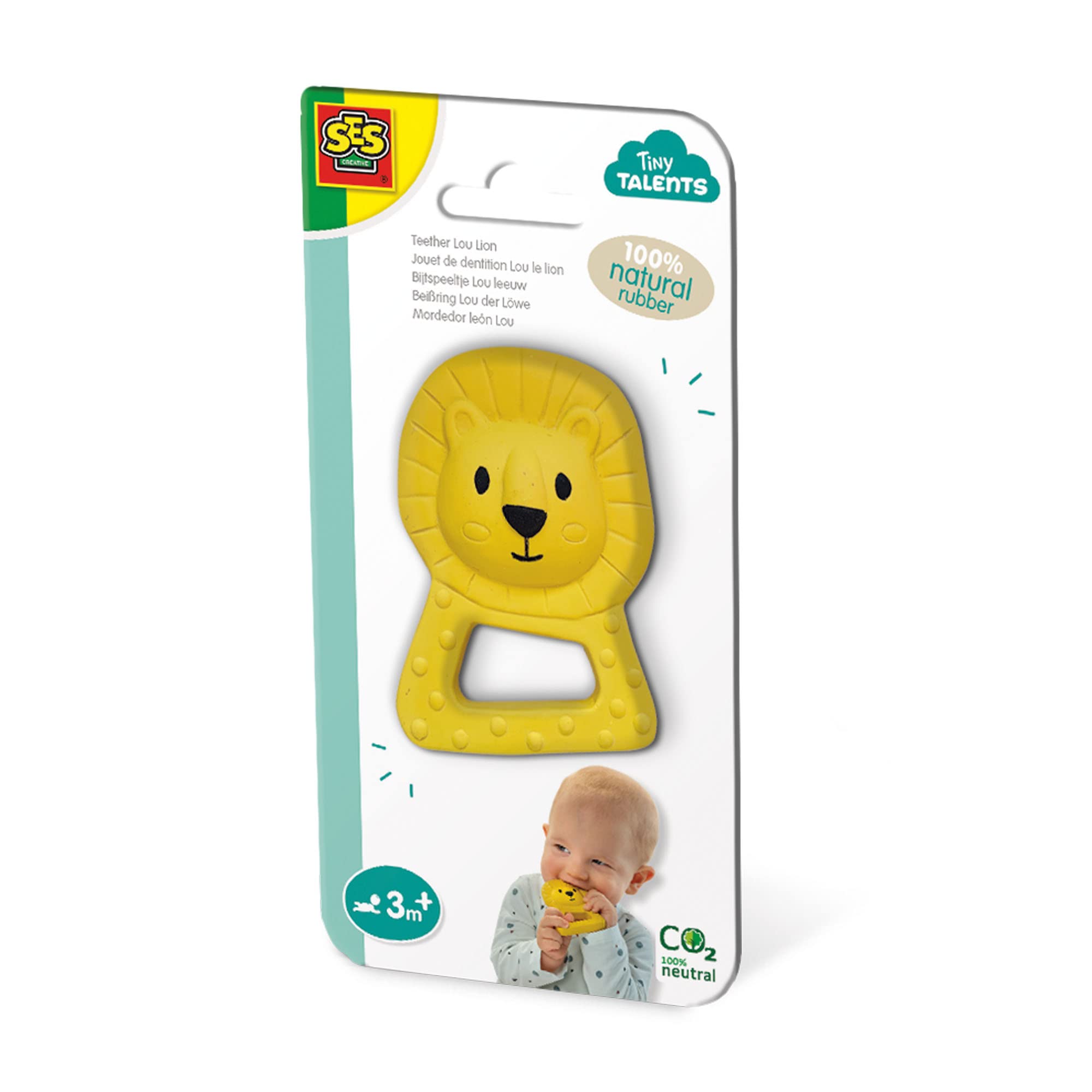 Teether Lou Lion - 100% Natural Rubber