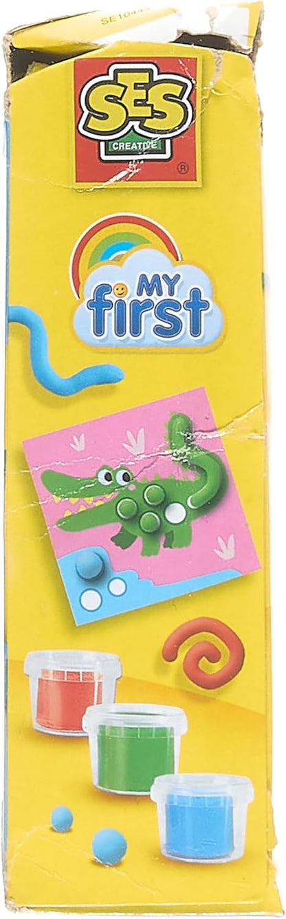 SES Creative 14435 My first Knetaufgabenkarten Tiere, Lernspiel mit Knete für Kleinkinder, ab 1 Jahr
