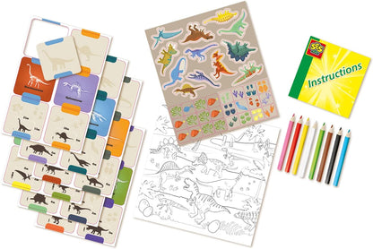 SES Creative- Aprendo sobre los Dinosaurios, Multicolor, Medium (14630