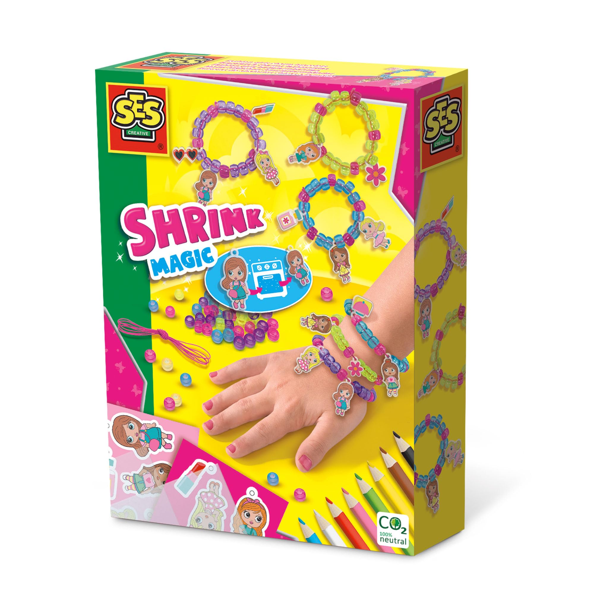 SES Creative 14744 Styling Girls-Amulettarmbänder, Blau,Braun,Gelb,Grün,Schwarz,Weiß