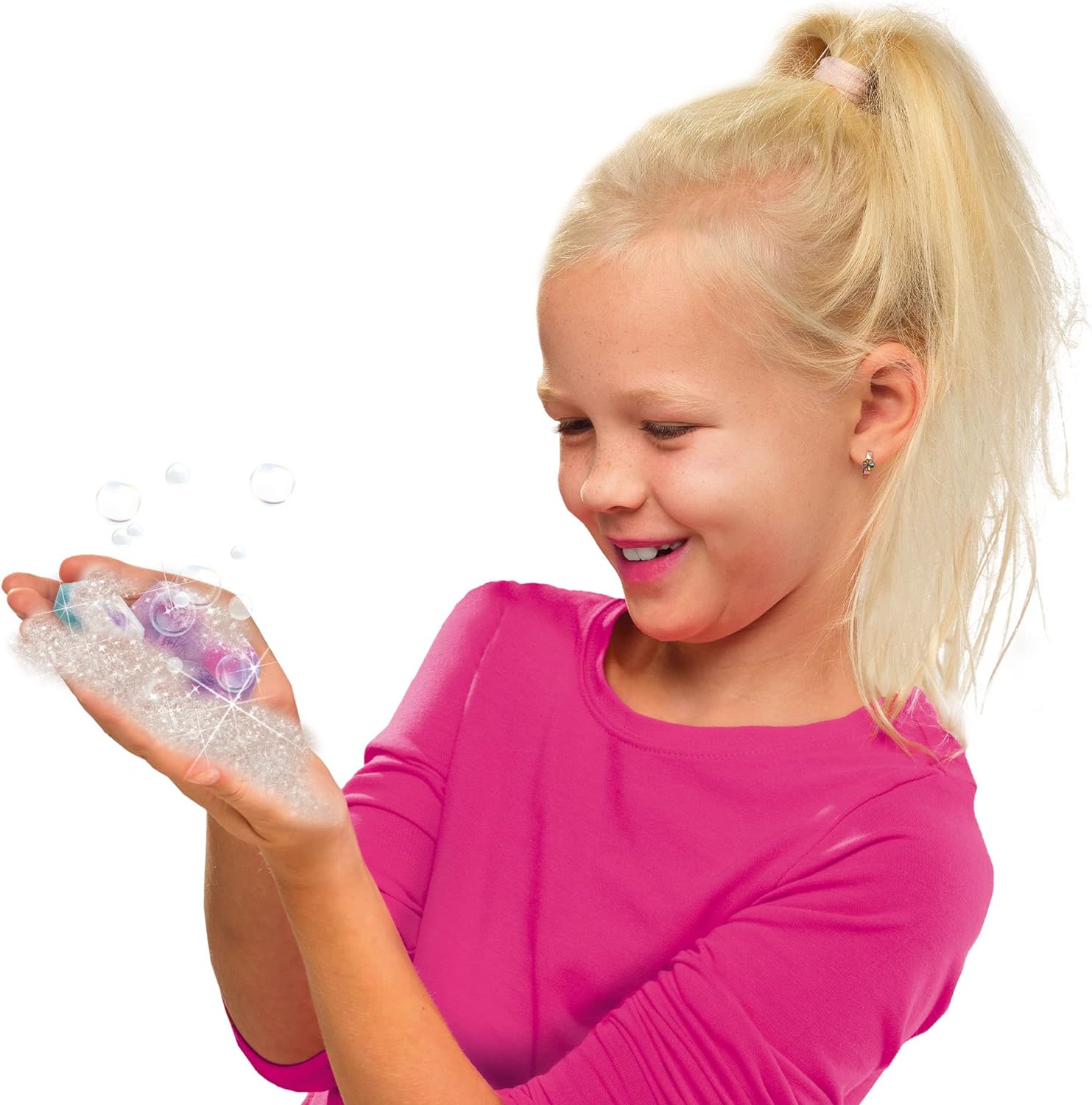SES Creative 14765 Making Galaxy Soaps - Create Soaps in Different Shapes; You can Mix Colours; Stimulates Creativity; Glitter Included That give Your Soaps a Magical Appearance; Age 7+