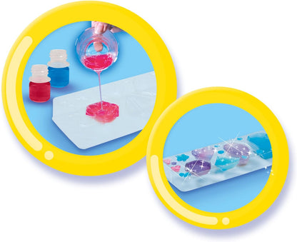 SES Creative 14765 Making Galaxy Soaps - Create Soaps in Different Shapes; You can Mix Colours; Stimulates Creativity; Glitter Included That give Your Soaps a Magical Appearance; Age 7+