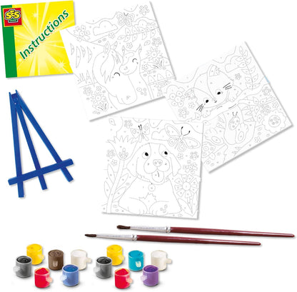 SES Creative Painting by Numbers Canvas - Pets 3X painting numbers Pets