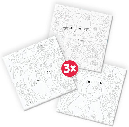 SES Creative Painting by Numbers Canvas - Pets 3X painting numbers Pets
