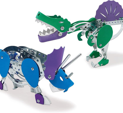 SES Creative 14950 - Metal Dinosaur Construction Set - Triceratops and Spinosaurus