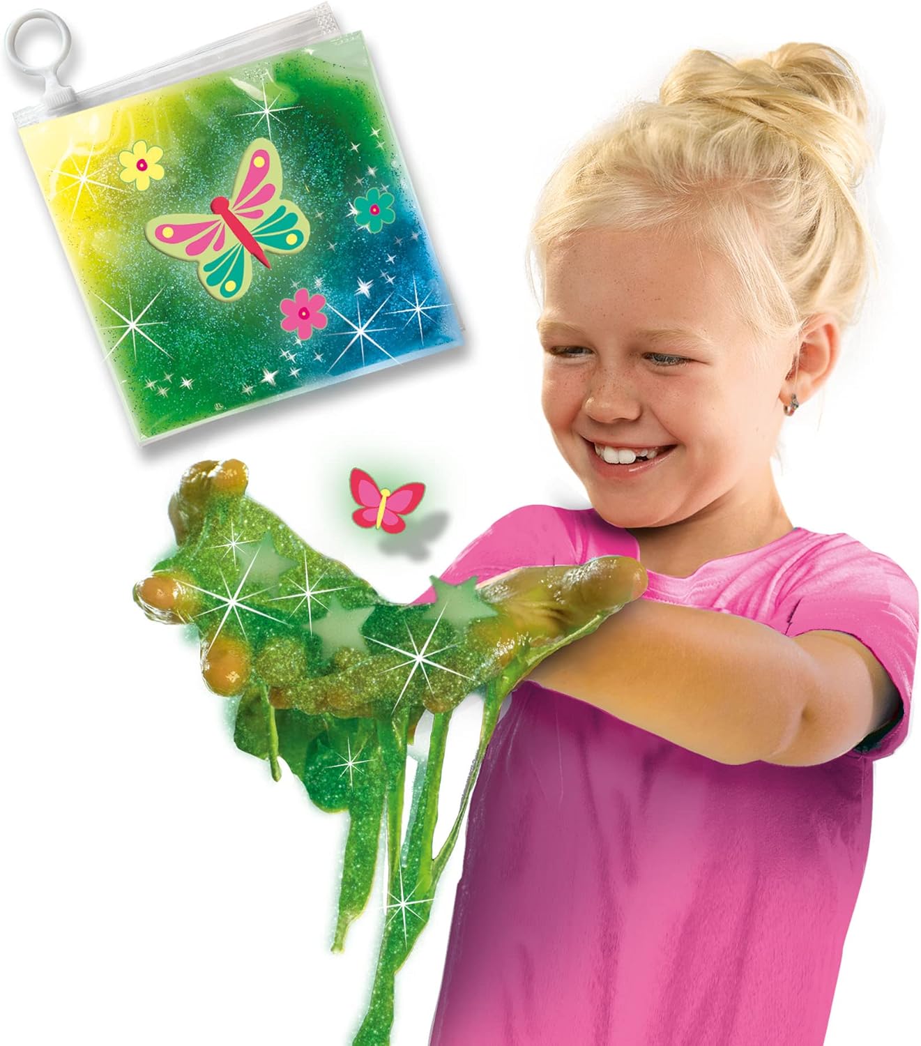 SES Creative 15015 Slime lab - Glow in the dark - Mix and play, Different thicknesses and colours, Age 8+