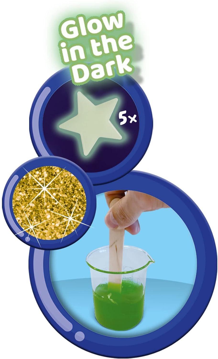 SES Creative 15015 Slime lab - Glow in the dark - Mix and play, Different thicknesses and colours, Age 8+