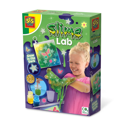 SES Creative 15015 Slime lab - Glow in the dark - Mix and play, Different thicknesses and colours, Age 8+