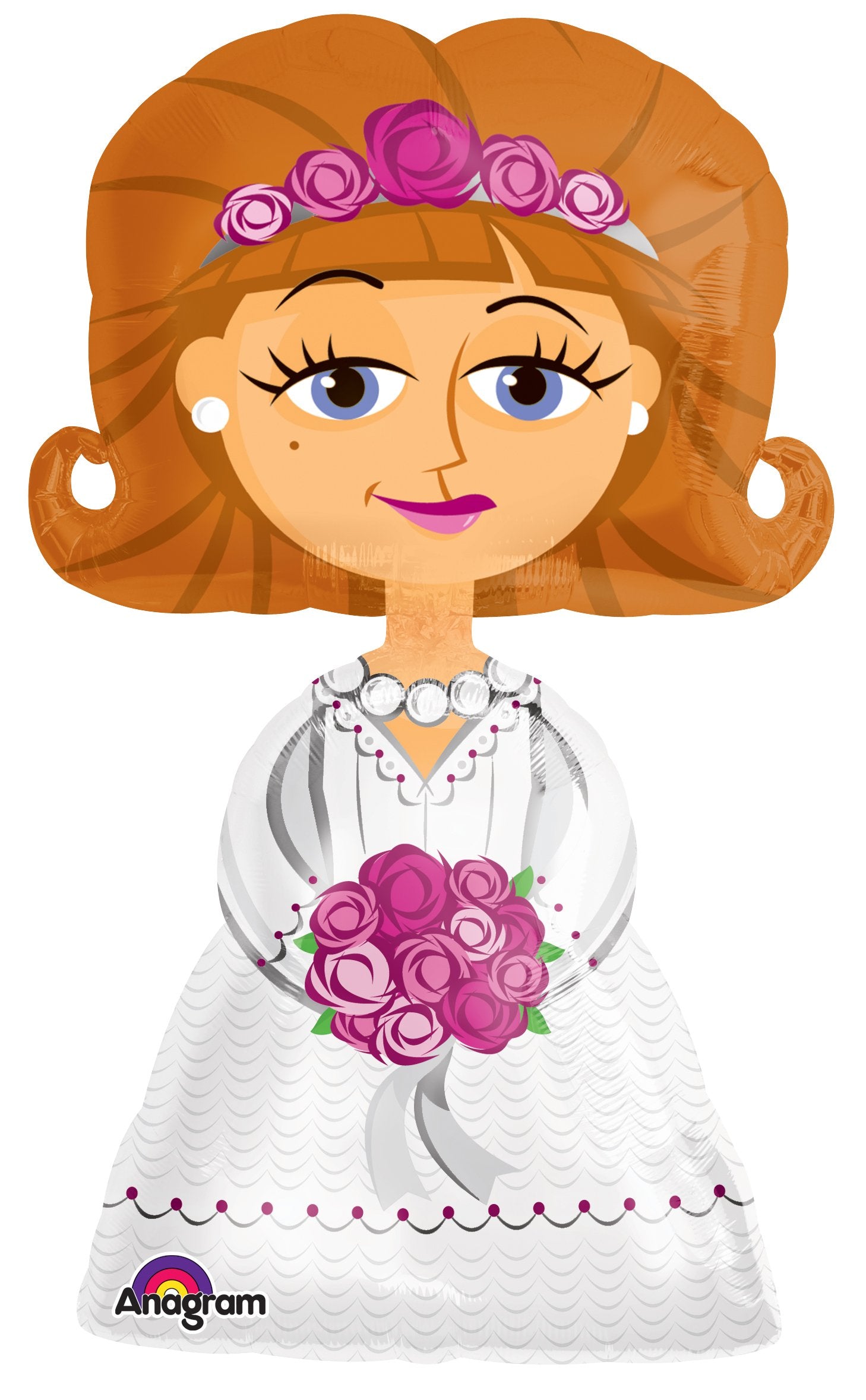 Amscan Anagram 1426901 - Wedding Bride Foil AirWalker Balloon - 50 Inch Bride Design