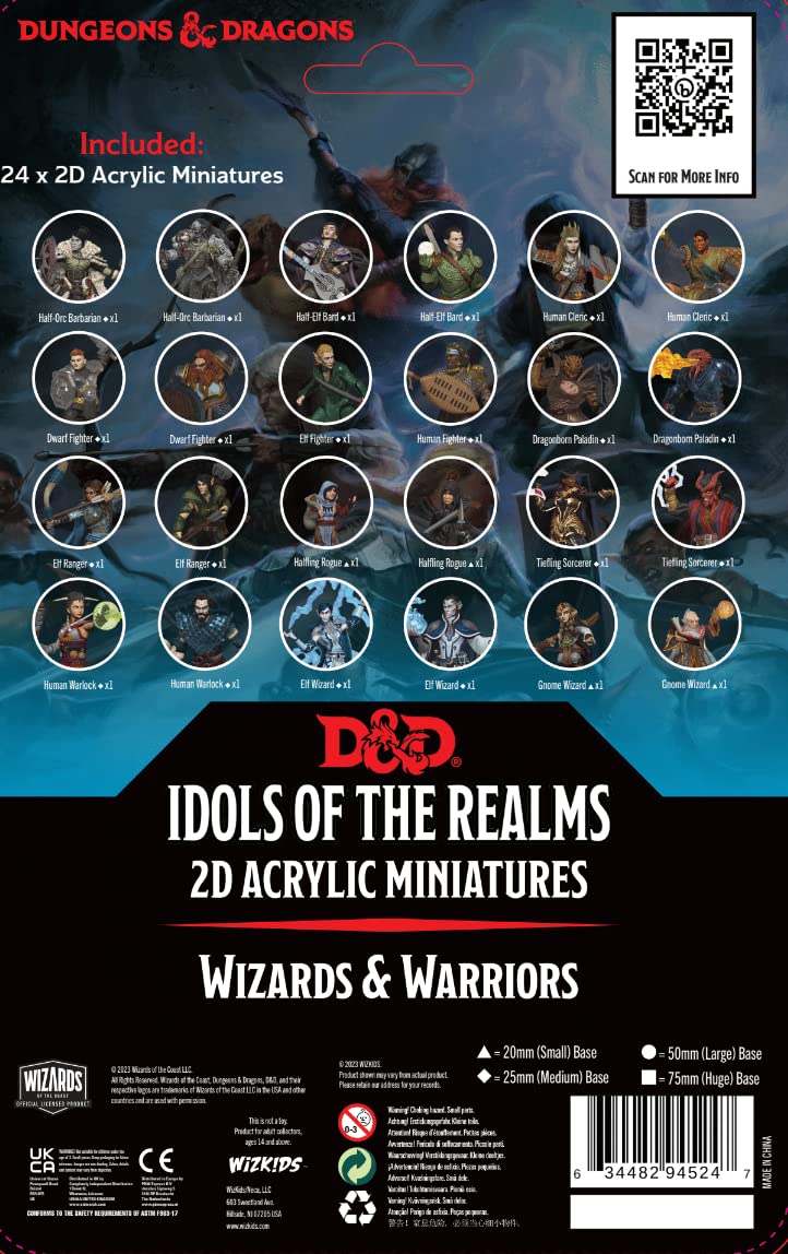 D&D Idols of The Realms: Wizards & Warriors – 2D Set