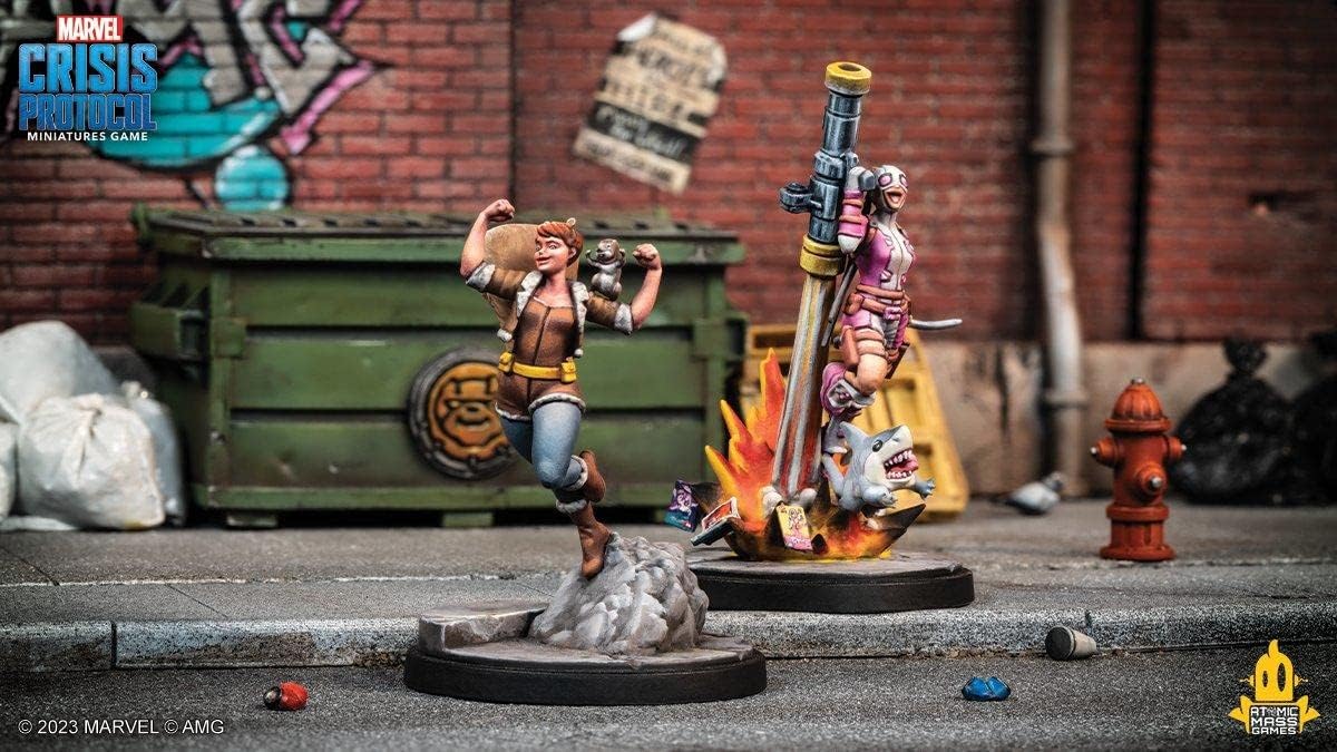 Atomic Mass Games | Marvel Crisis Protocol: Squirrel Girl & Gwenpool | Miniatures Card Game | Ages 14+ | 2 Players | 90 Minutes Playing Time