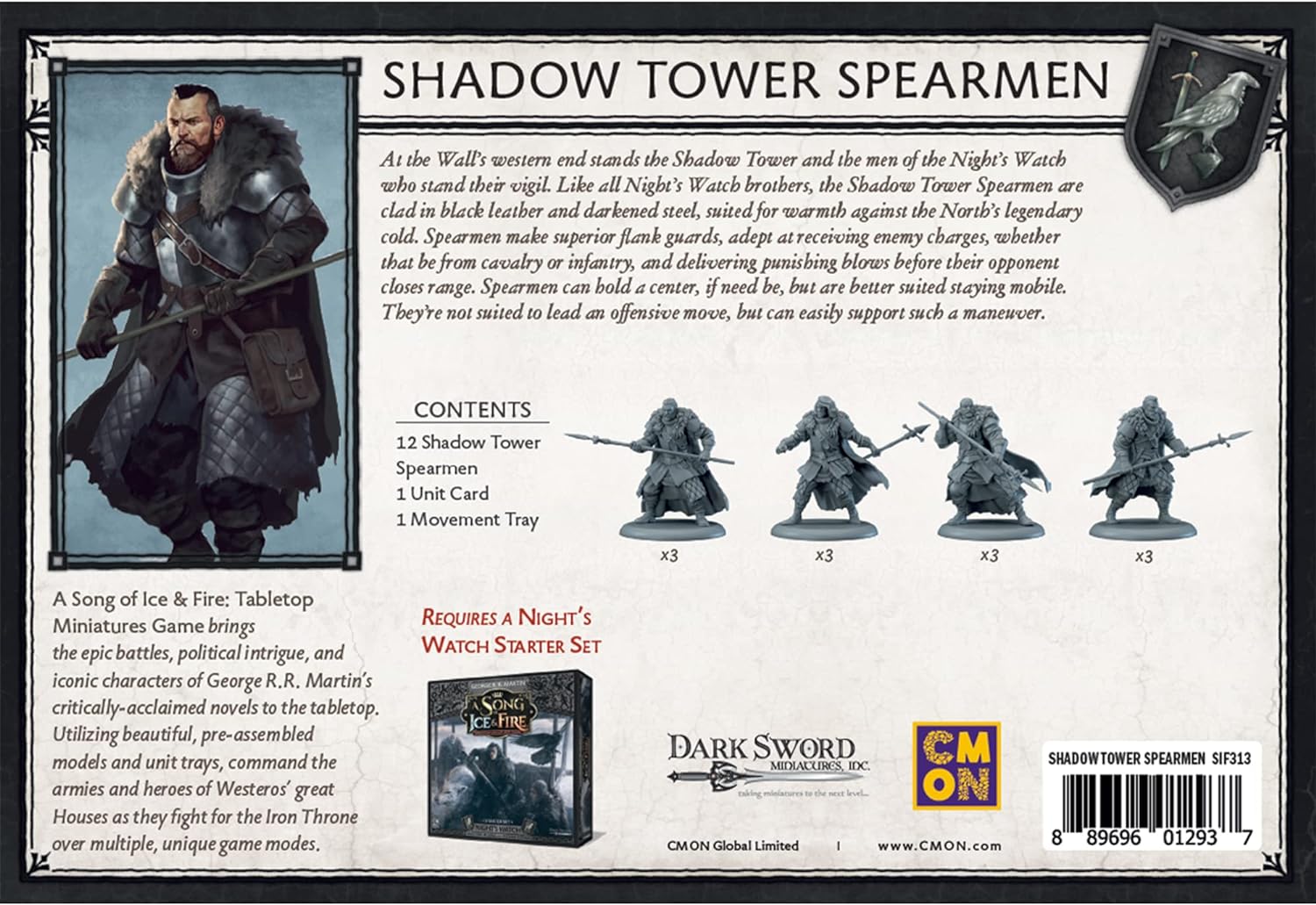 A Song Of Ice And Fire Tabletop Miniatures Game Shadow Tower Spearmen