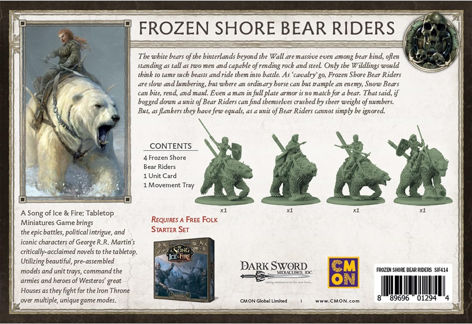 A Song of Ice and Fire Tabletop Miniatures Game Free Folk Frozen Shore Bear Riders