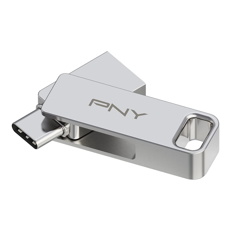 PNY 256GB DUO LINK USB 3.2 Type-C Dual Flash Drive for Android Devices and Computers - External Mobile Storage for Photos, Videos, and More - 200MB/s
