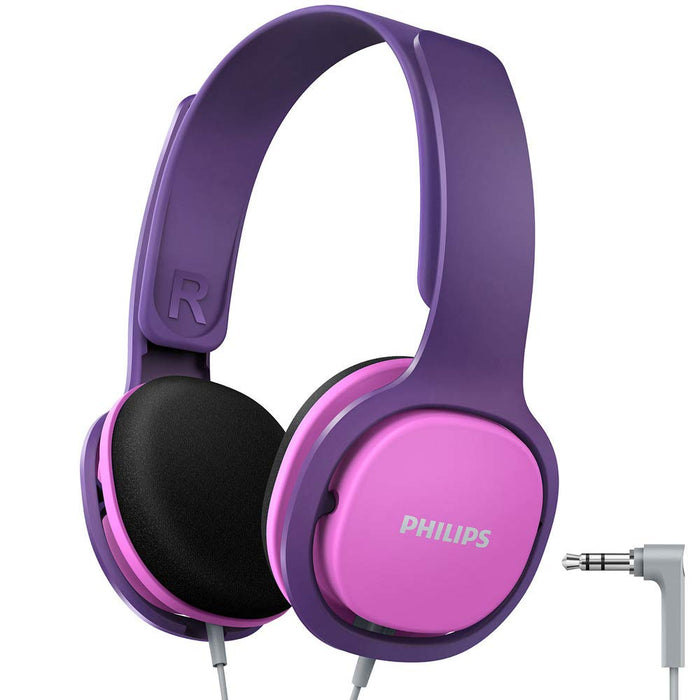 PHILIPS SHK2000 Over Ear Kids Headphones, 85dB Volume Limit, Noise Isolating, Soft Ear Pads, Ergonomic Headband (Pink
