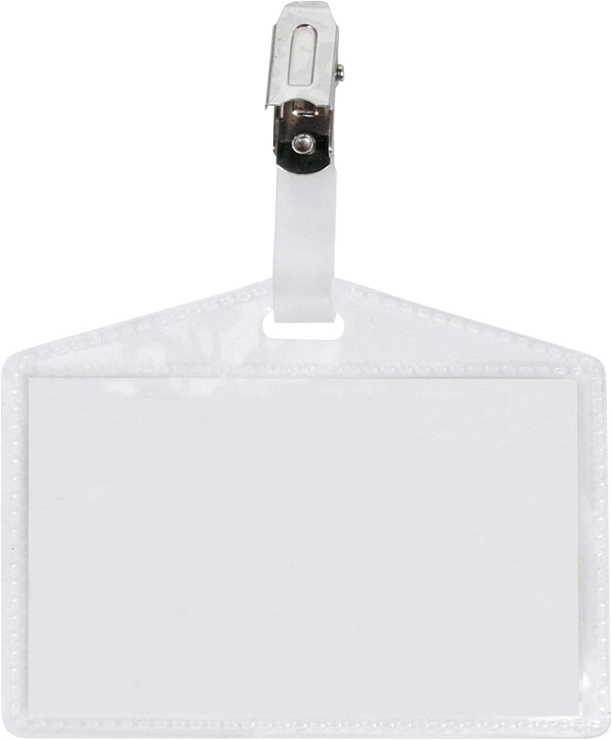 SEI ROTA 90007 3P Pass Name Holders with Metal Clip and Cardboard, 9.5 x 6 cm, Pack of 10