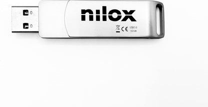 Nilox, Chiavetta USB Nilox da 16GB, PenDrive 3.0 Type C con Capacità di 16GB, Velocità di Lettura 80 MB/s e Scrittura a 30 MB/s, Compatibilità Universale, Facile Installazione con Plug & Play, Argento