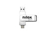 Nilox, Chiavetta USB Nilox da 16GB, PenDrive 3.0 Type C con Capacità di 16GB, Velocità di Lettura 80 MB/s e Scrittura a 30 MB/s, Compatibilità Universale, Facile Installazione con Plug & Play, Argento