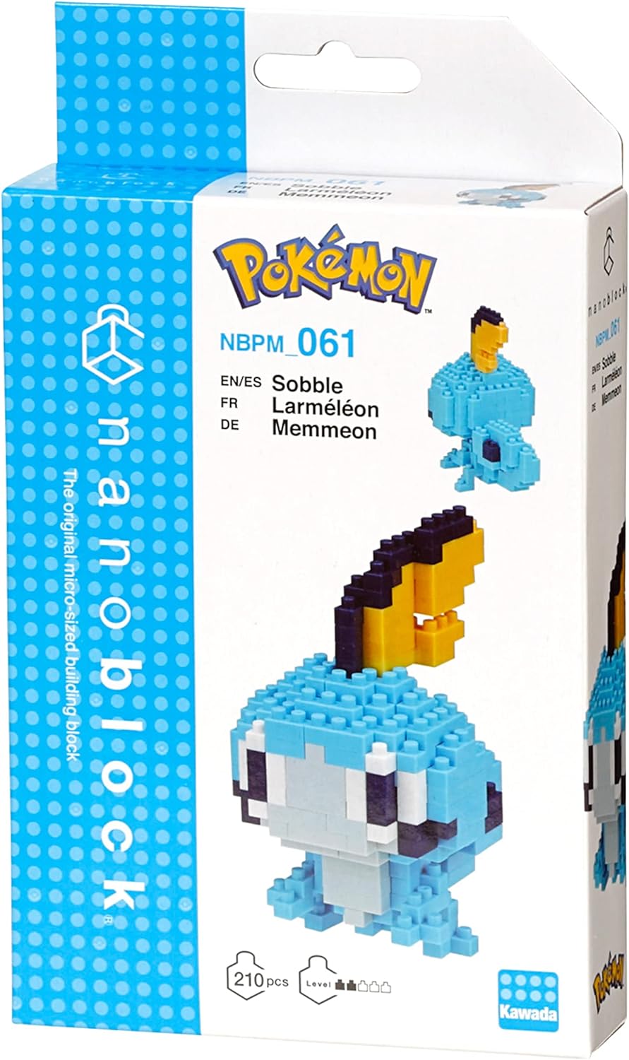 nanoblock KAWADA Sobble , Pokémon Series Building Kit, Multicolored, 210, (NBPM-061)