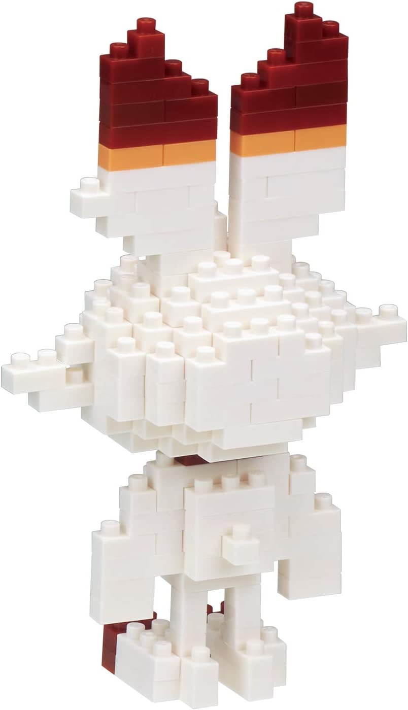 nanoblock NAN21611 Pokemon Scorbunny Flambino Hopplo Building Toy, Multicolored
