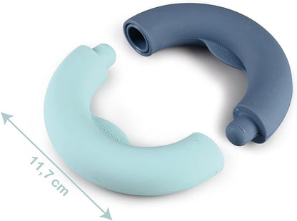 Smoby- Tubo de Aros Little Smoby, Juguete Apilable Encajable Primera infancia, 12 piezas, Niños Niñas A partir de 12 meses (7600140307