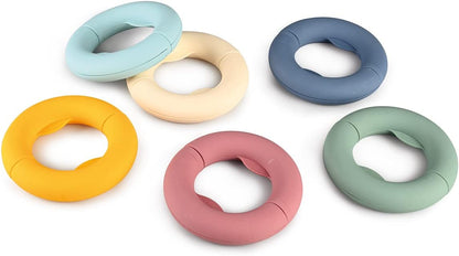 Smoby- Tubo de Aros Little Smoby, Juguete Apilable Encajable Primera infancia, 12 piezas, Niños Niñas A partir de 12 meses (7600140307