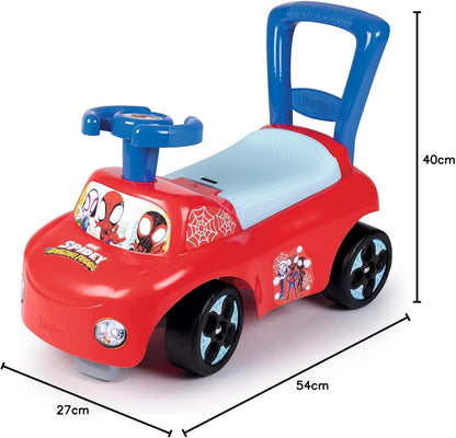 Smoby - Spidey Andador y Correpasillos- Todo en Uno, Sistema Antivuelco, Área de Almacenamiento Bajo el Asiento, para Niños a Partir de 10 Meses (7600720508
