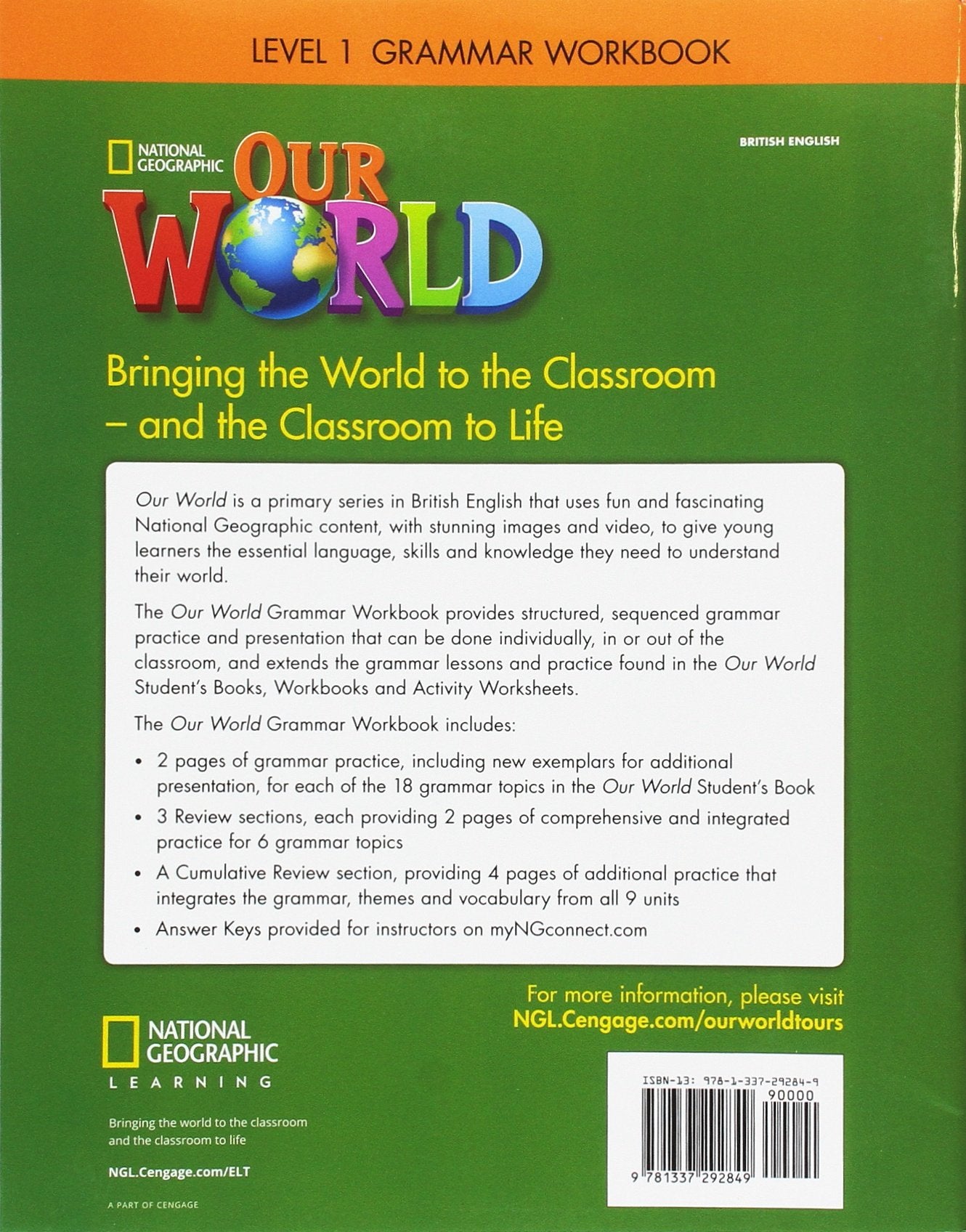 Our World 1: Grammar Workbook (British English)