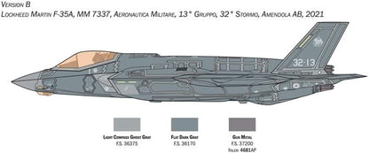 Italeri 1464 F-35A Lightning II CTOL Version(Beast Mode), 1:72 Scale, Model Kit, Plastic Model Kit, Model Making, IT1464