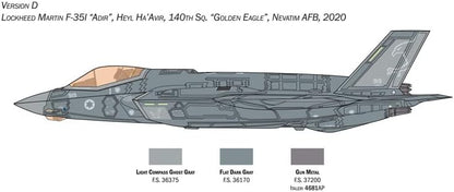 Italeri 1464 F-35A Lightning II CTOL Version(Beast Mode), 1:72 Scale, Model Kit, Plastic Model Kit, Model Making, IT1464