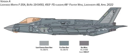Italeri 1464 F-35A Lightning II CTOL Version(Beast Mode), 1:72 Scale, Model Kit, Plastic Model Kit, Model Making, IT1464